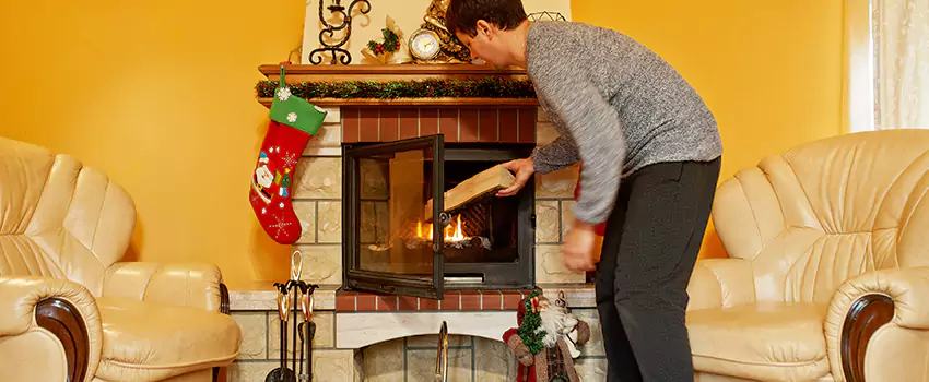 Rusted Metal Fireplace Restoration in Severn, Maryland